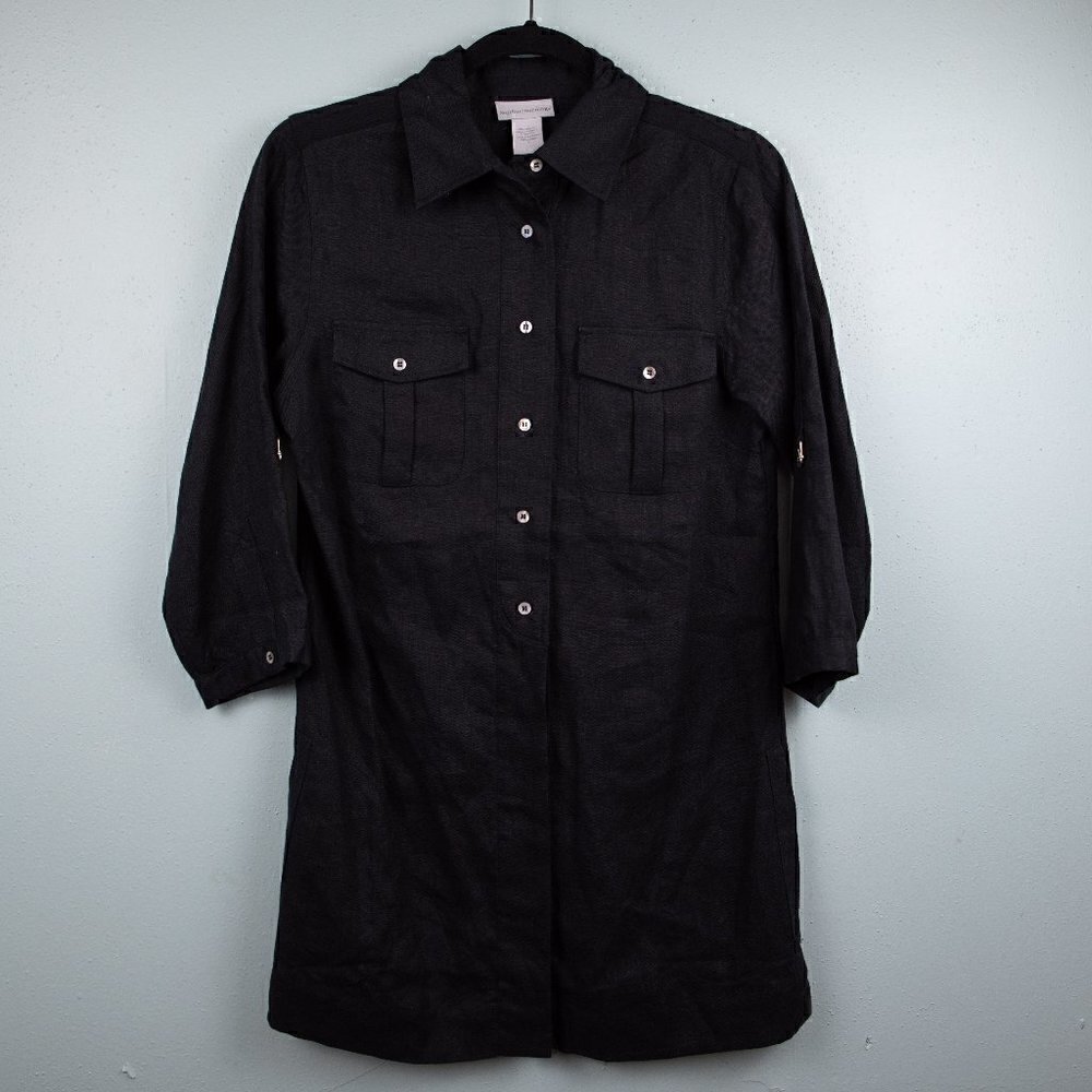 Soft Surroundings black linen tunic-S